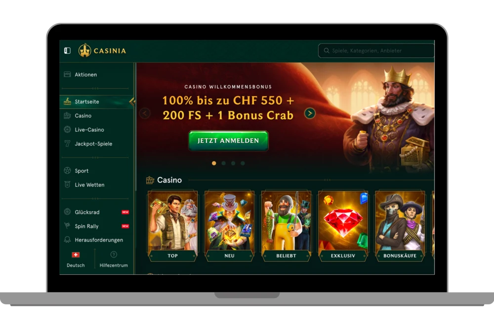 Casinia online Casino Bonus im Test.